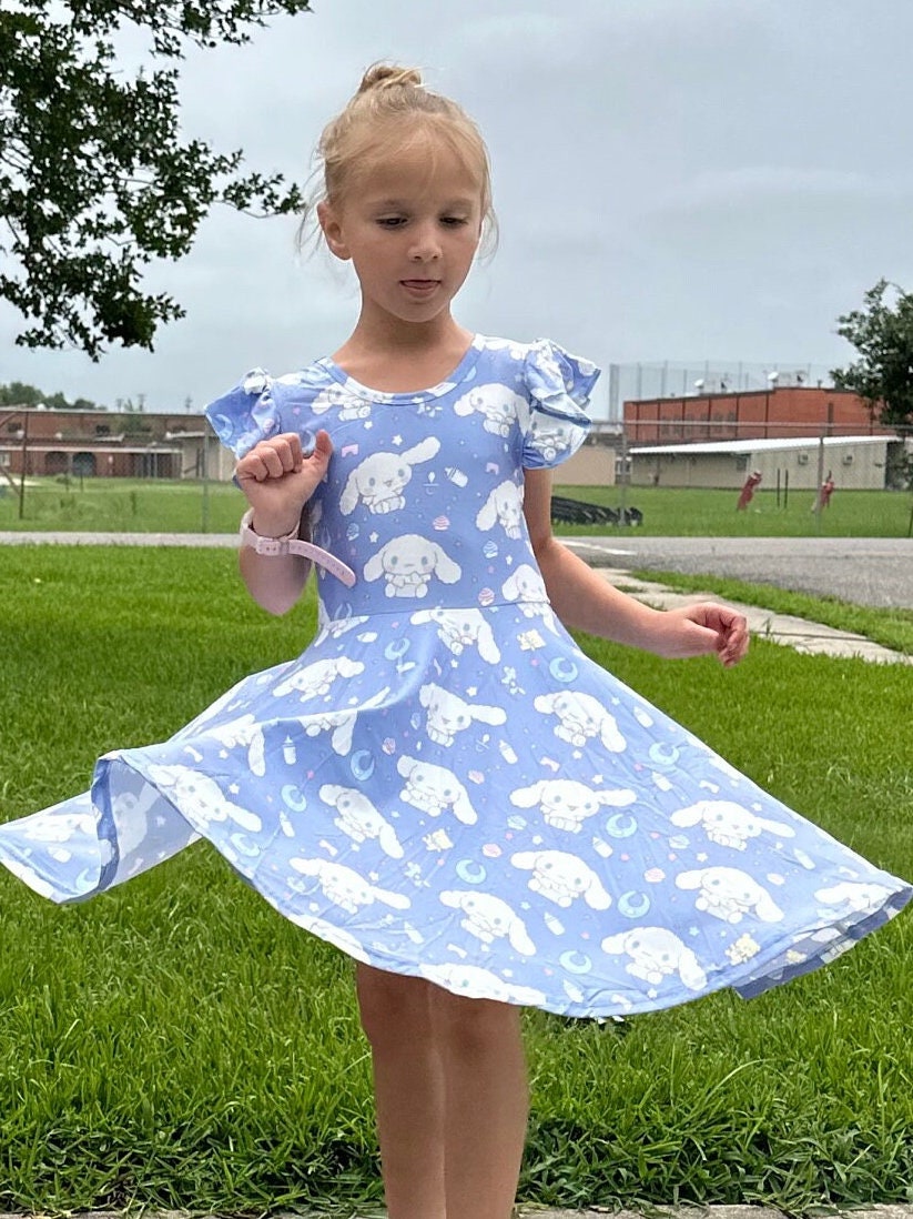 Kawaii Puppy Crossback Twirl Dress