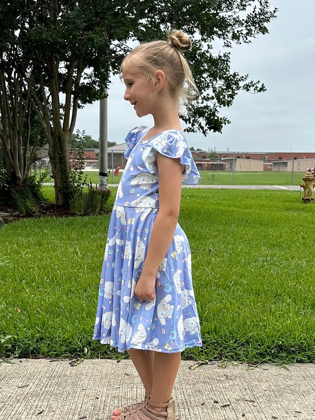 Kawaii Puppy Crossback Twirl Dress