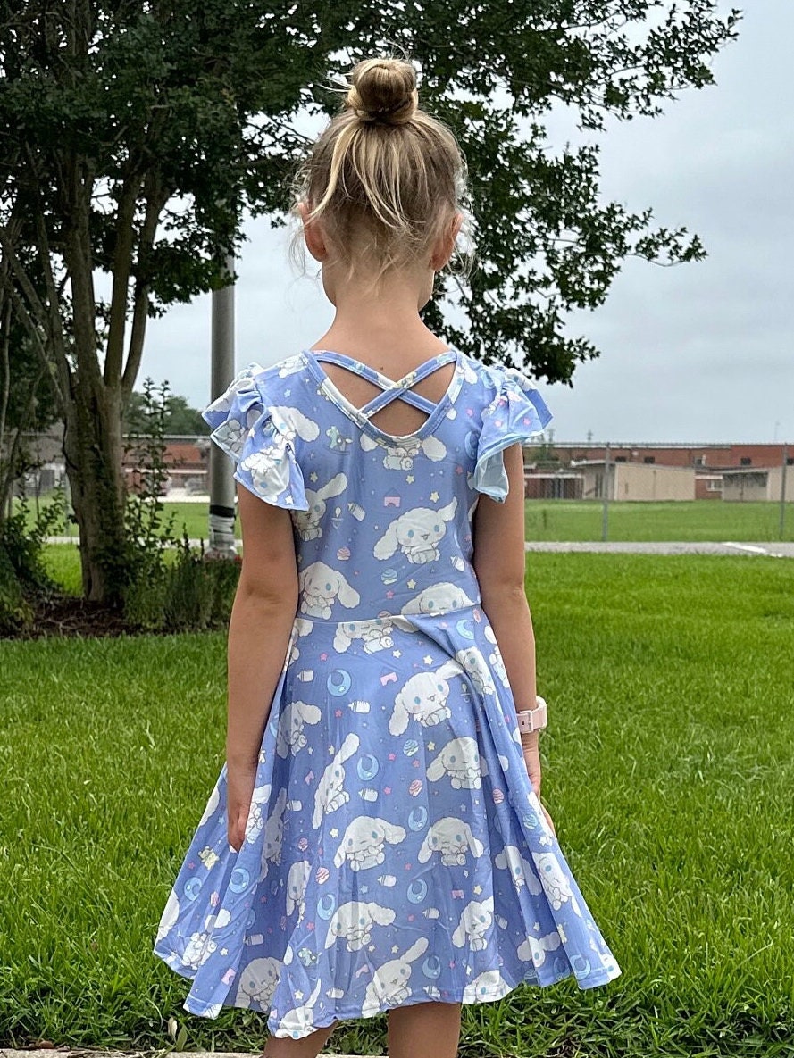 Kawaii Puppy Crossback Twirl Dress