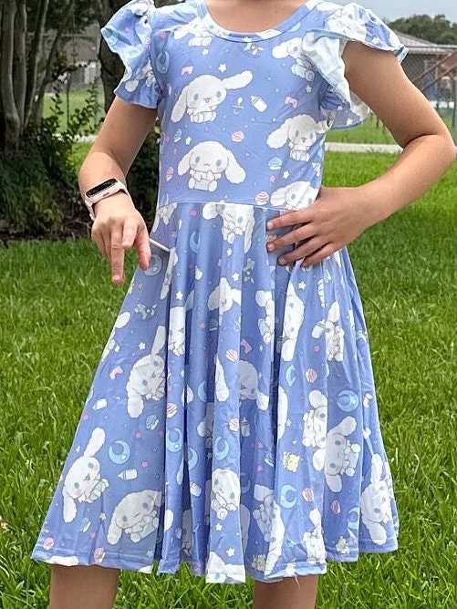 Kawaii Puppy Crossback Twirl Dress