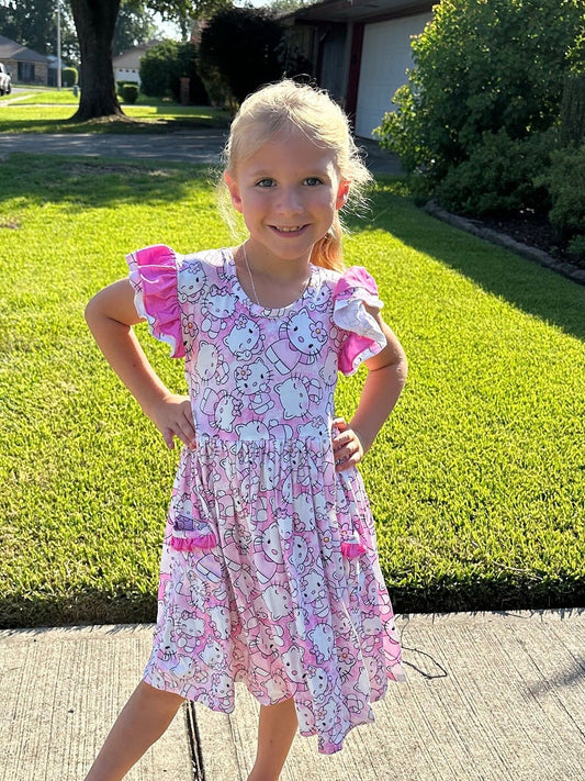 Kawaii Cat Pocket Dress