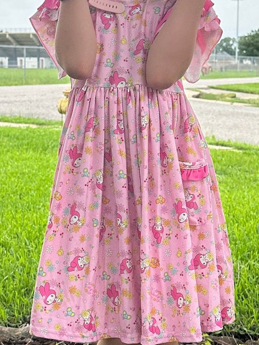 Kawaii Bunny Pocket Dress