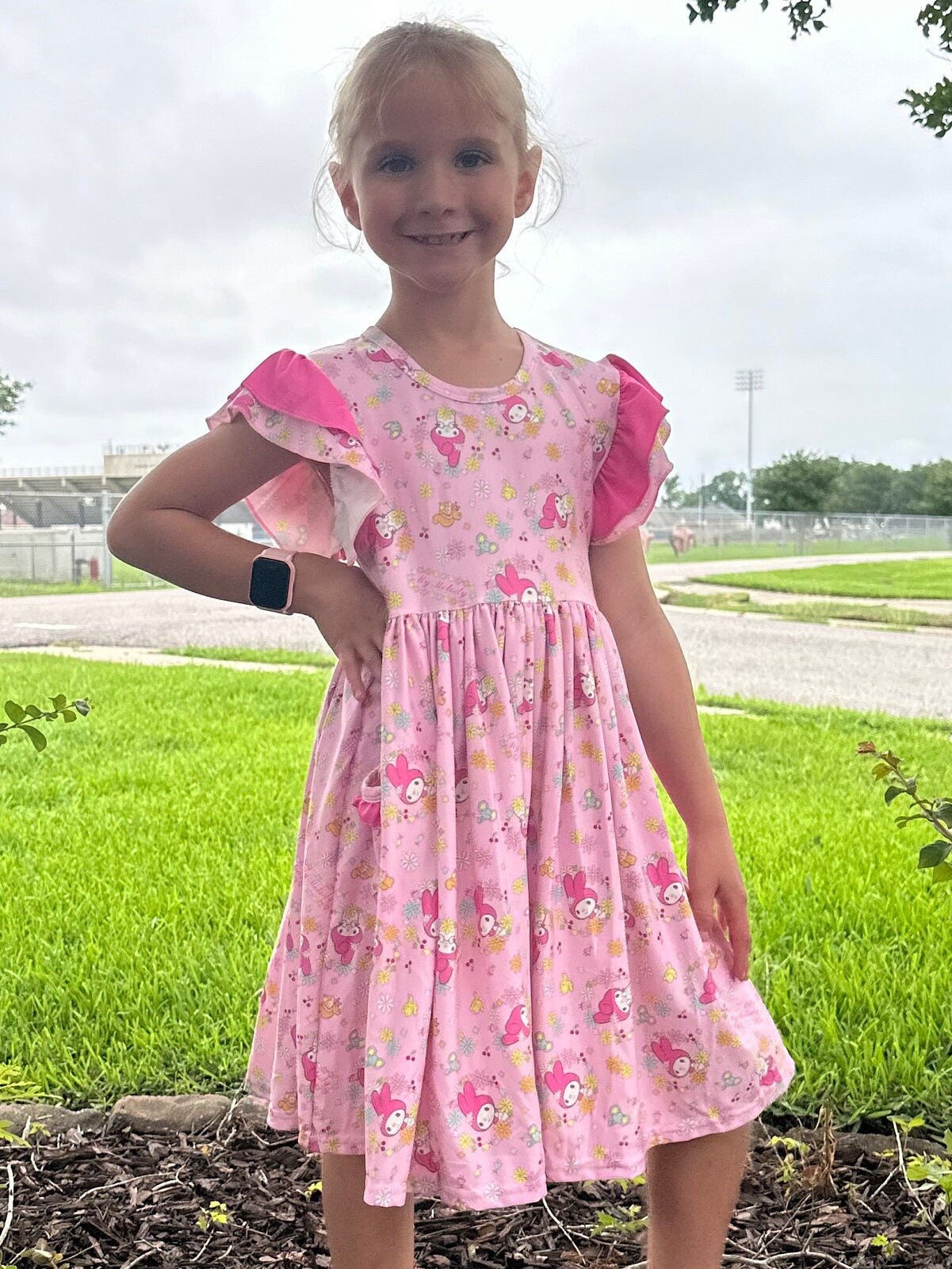Kawaii Bunny Pocket Dress