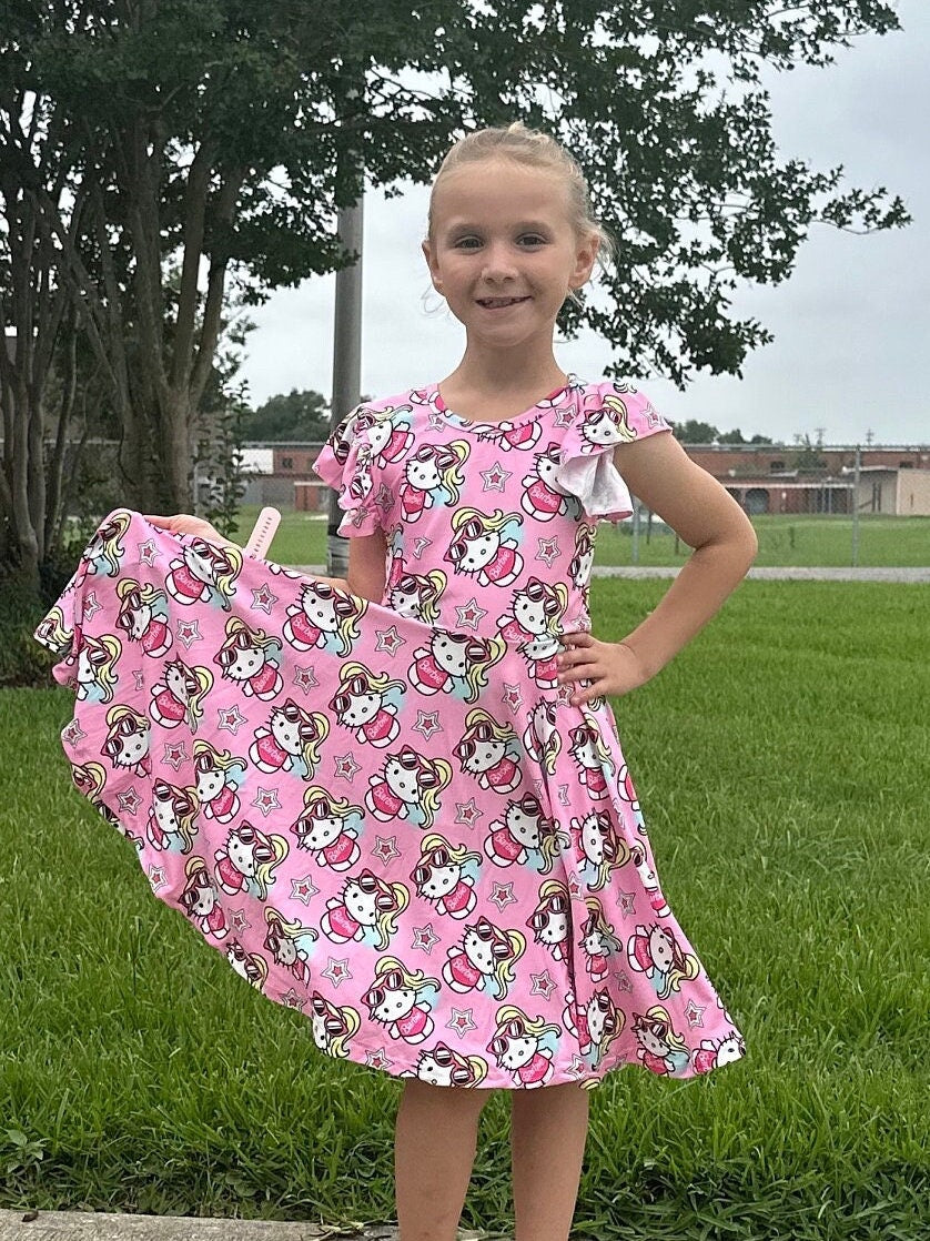 Pink Doll Kawaii Twirl Dress