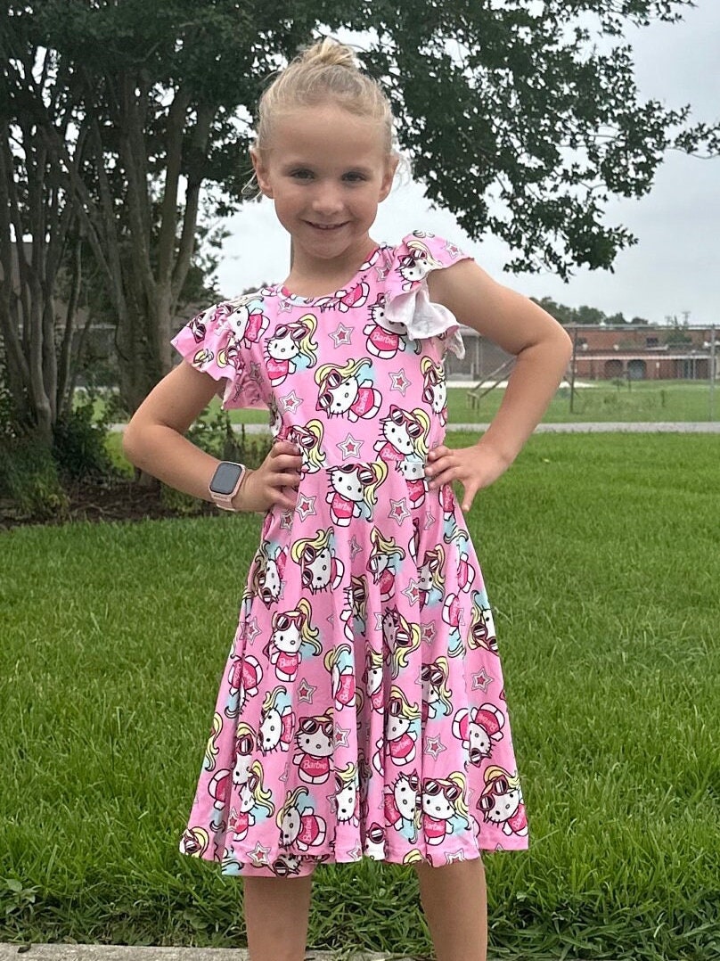 Pink Doll Kawaii Twirl Dress