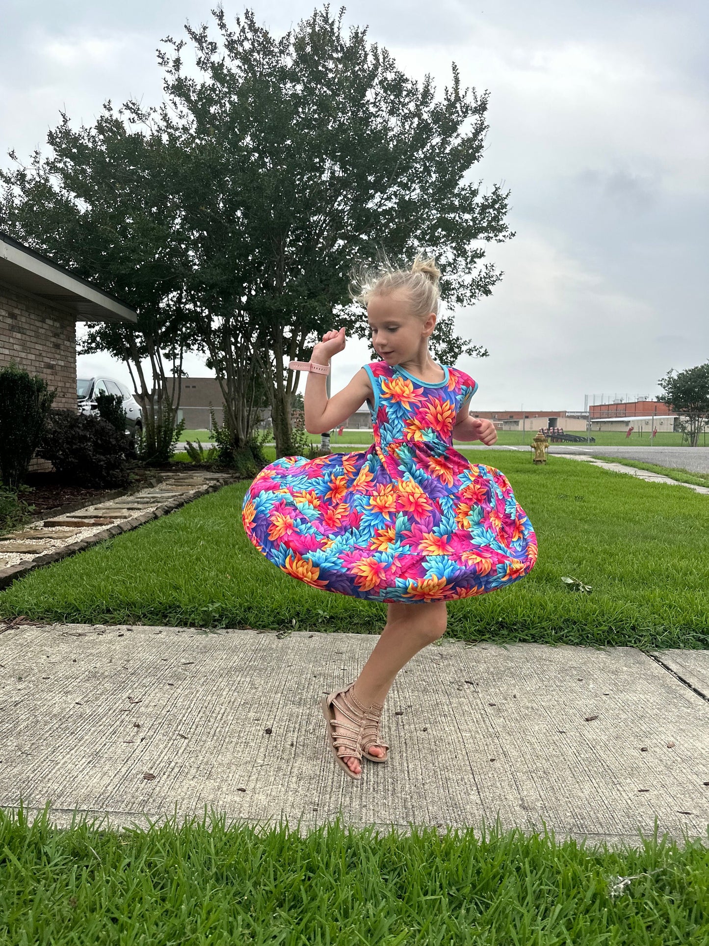 Floral Tiered Tank