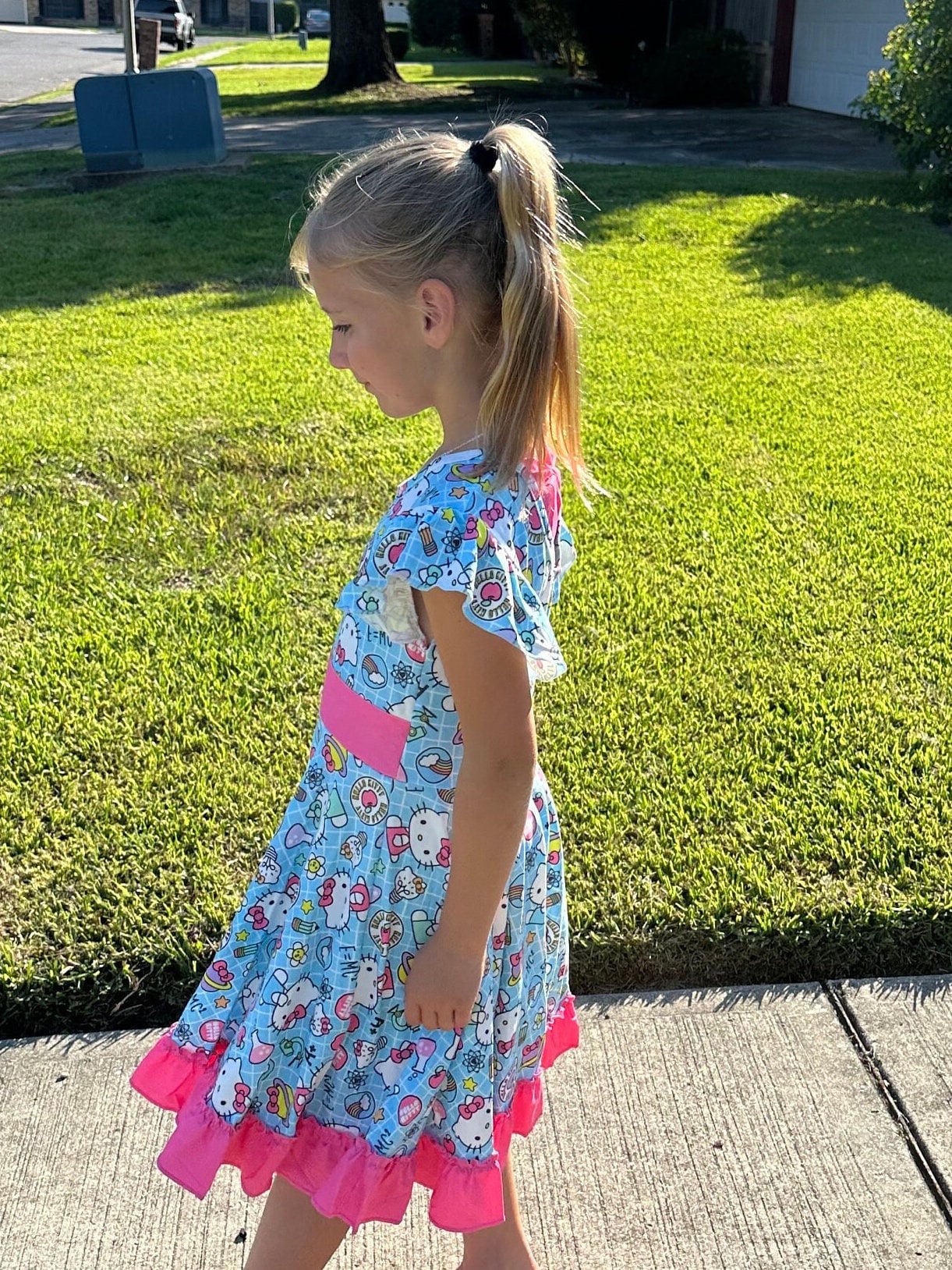 Kawaii Cat School Twirl Dress