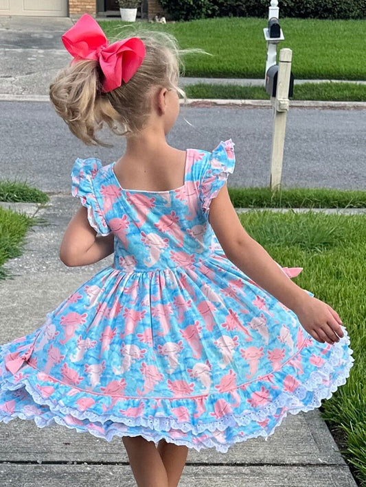 Ruffle and Lace Axolotl Twirl Dress
