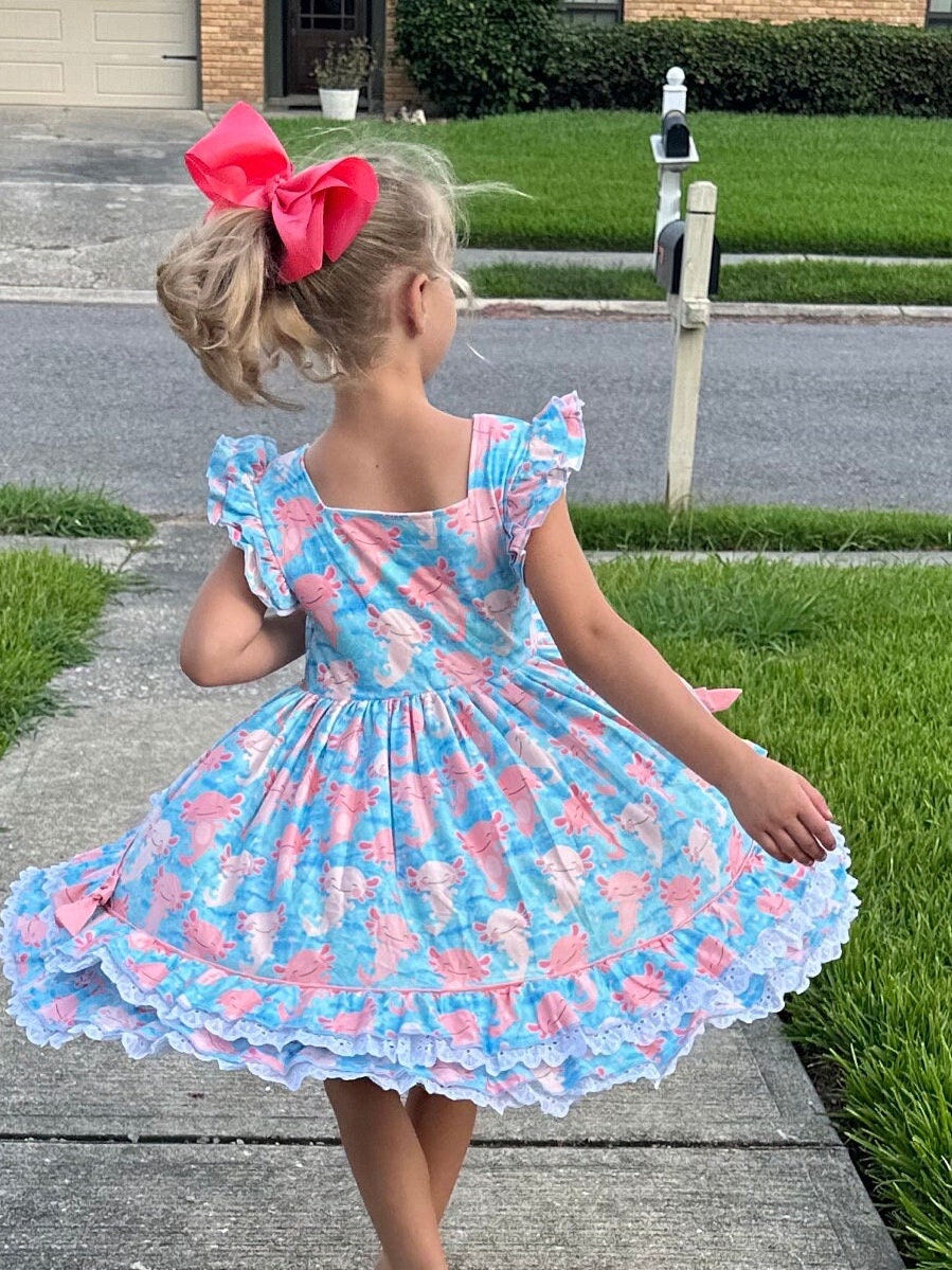 Ruffle and Lace Axolotl Twirl Dress