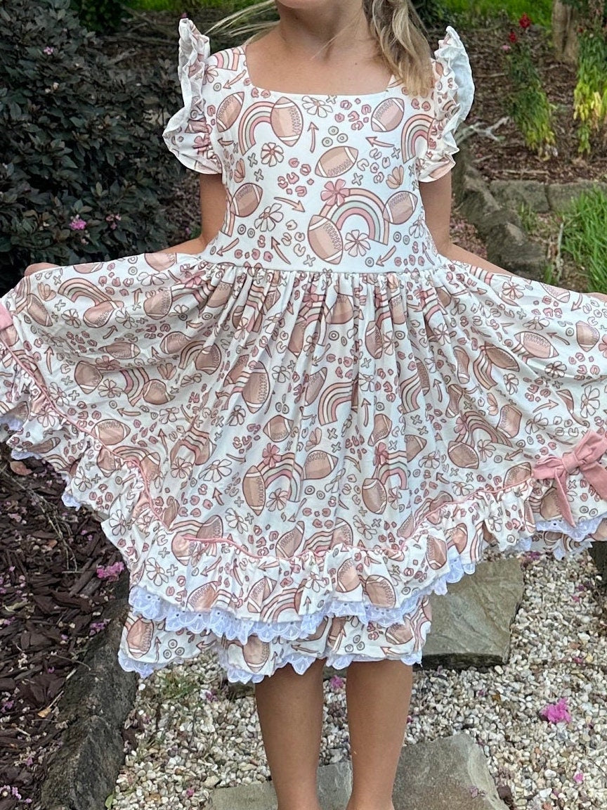 Lace and Ruffle Football Dress