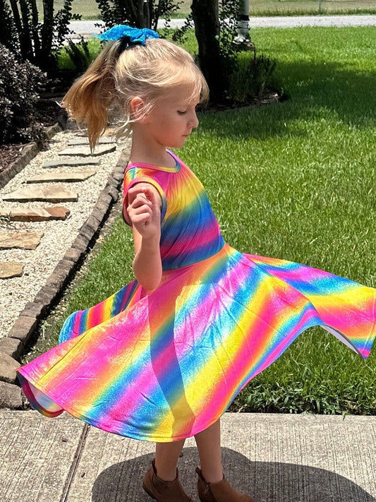 Rainbow SPARKLES twirl tank