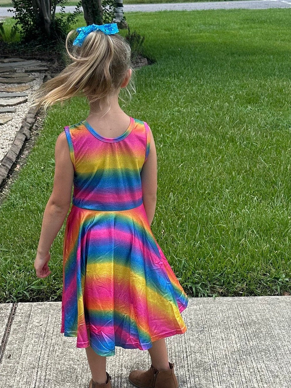 Rainbow SPARKLES twirl tank