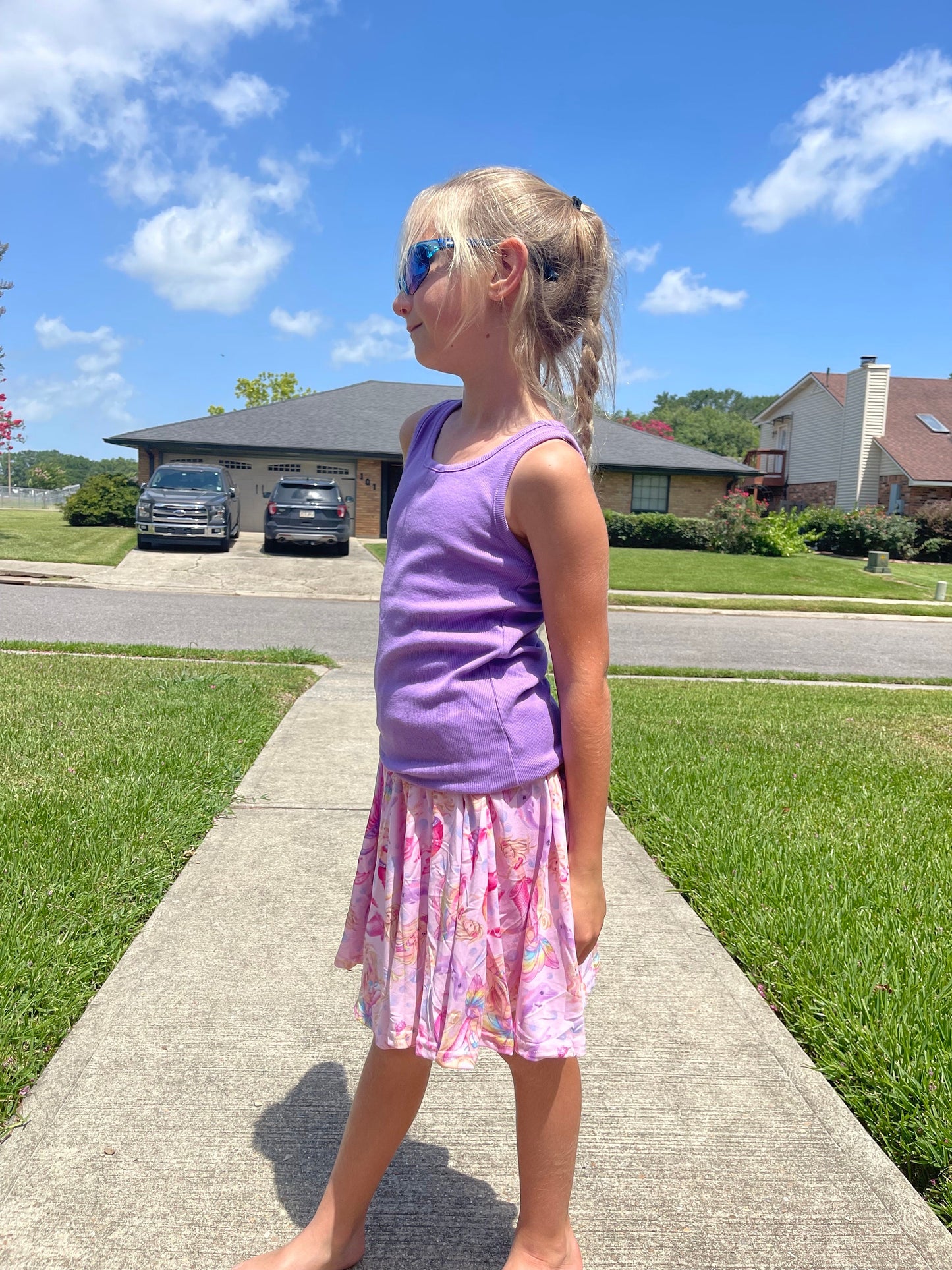 Pink doll mermaid Twirl Skort
