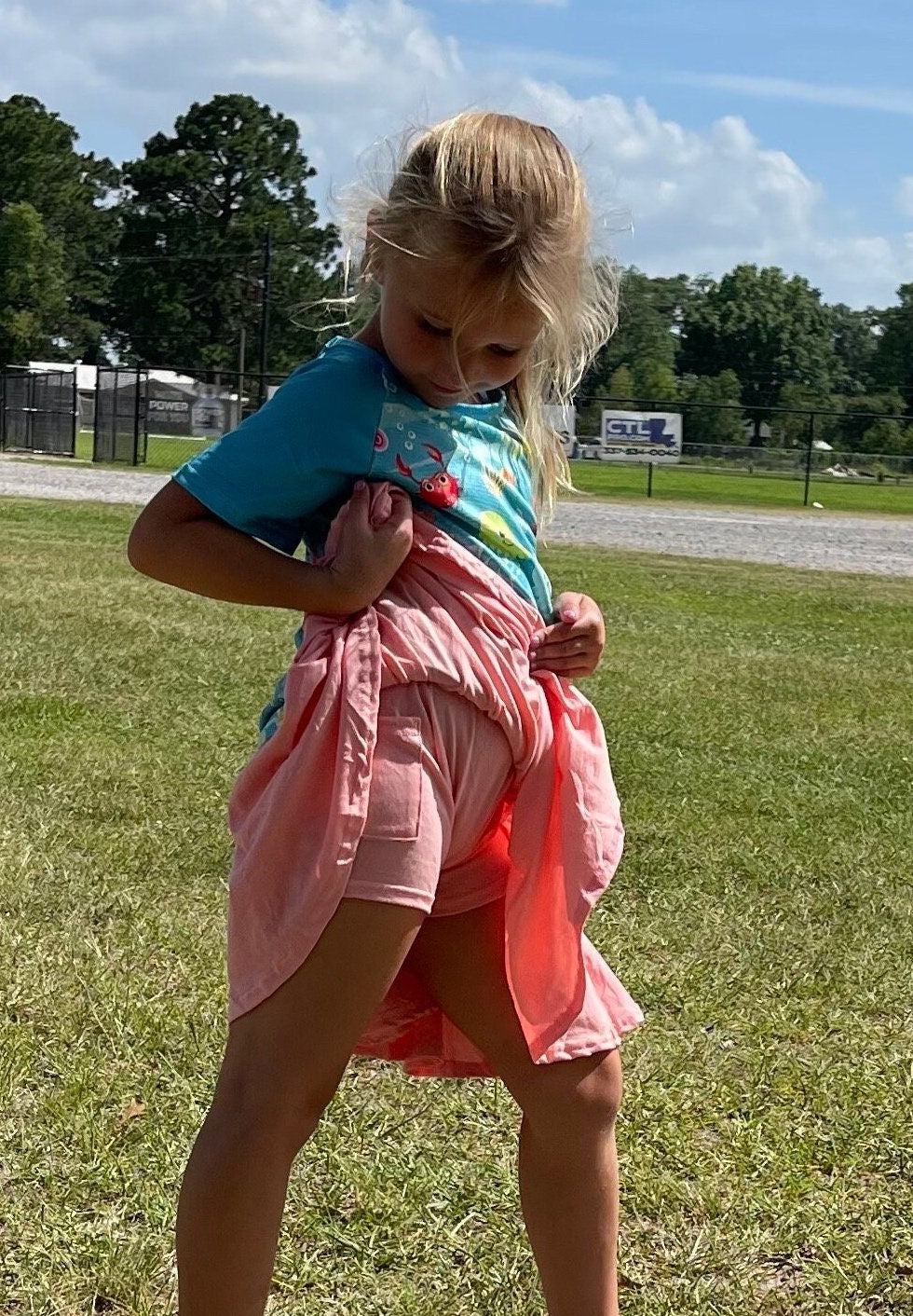 Coral Twirl Skort