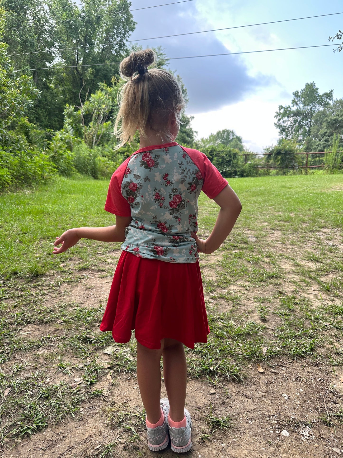 Red Twirl Skort