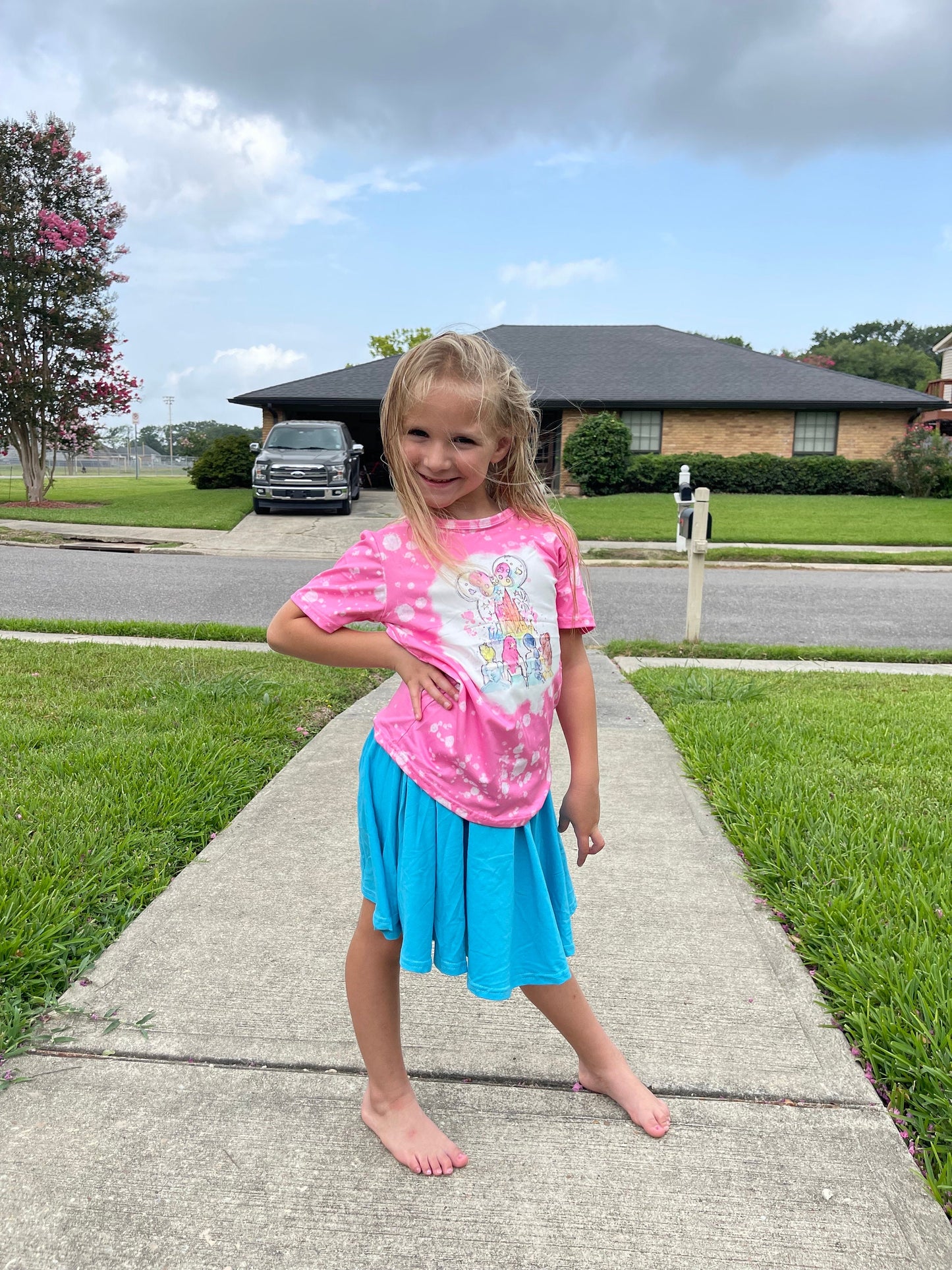 Teal Twirl Skort
