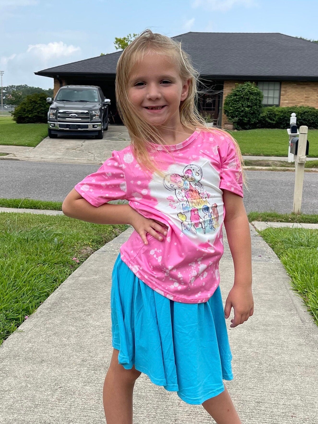 Teal Twirl Skort