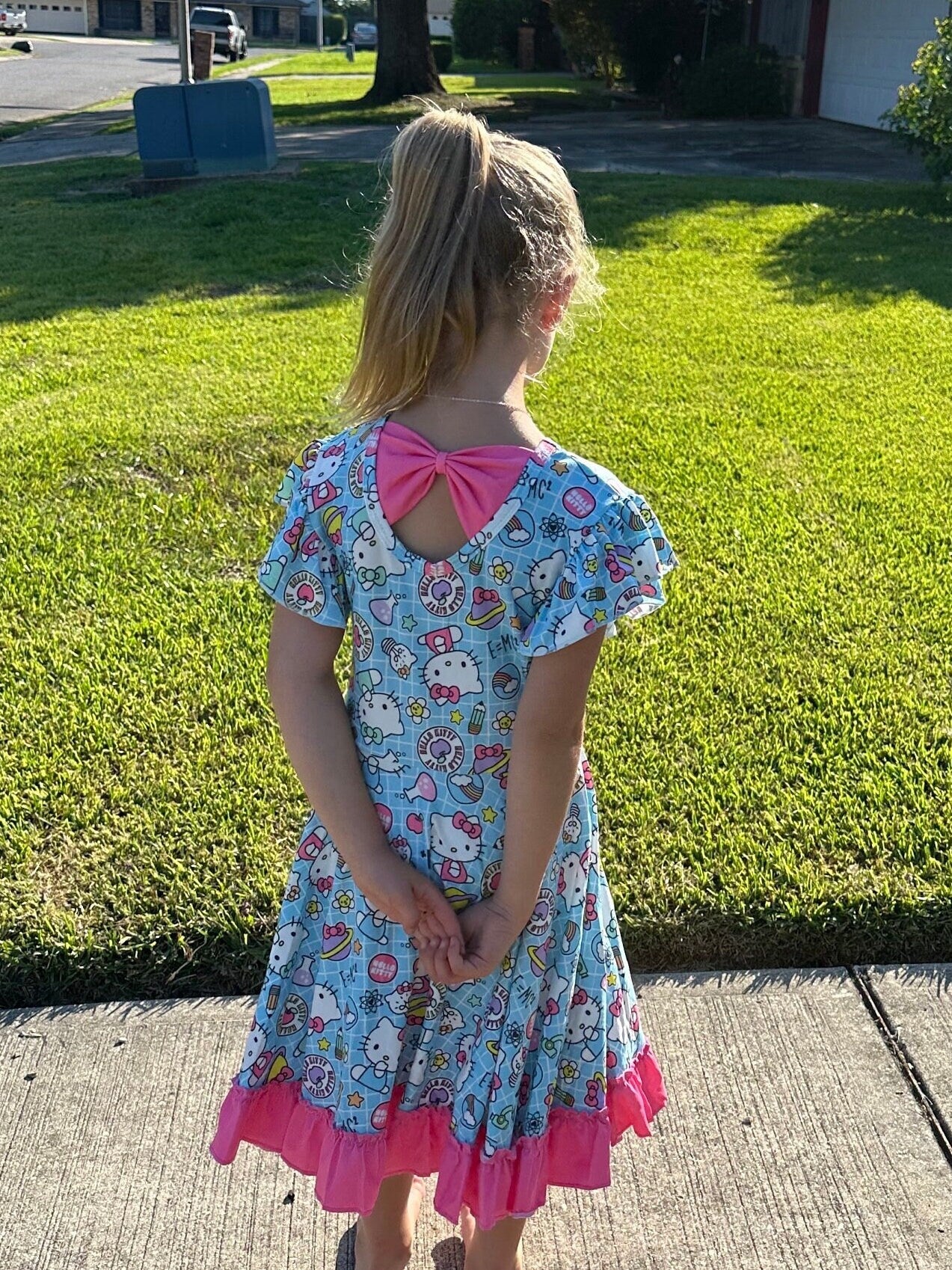 Kawaii Cat School Twirl Dress