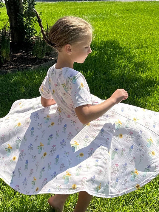 Wild Flower Twirl Dress with Shorts