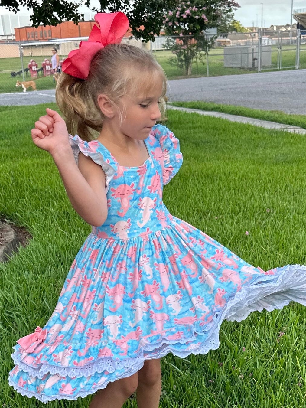 Ruffle and Lace Axolotl Twirl Dress