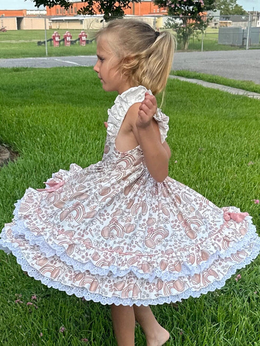 Lace and Ruffle Football Dress