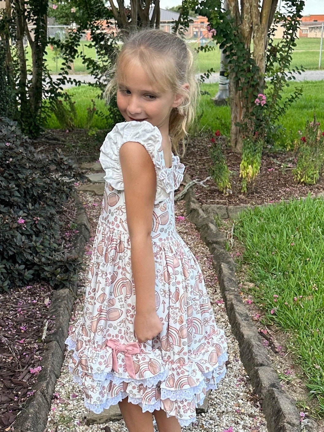 Lace and Ruffle Football Dress