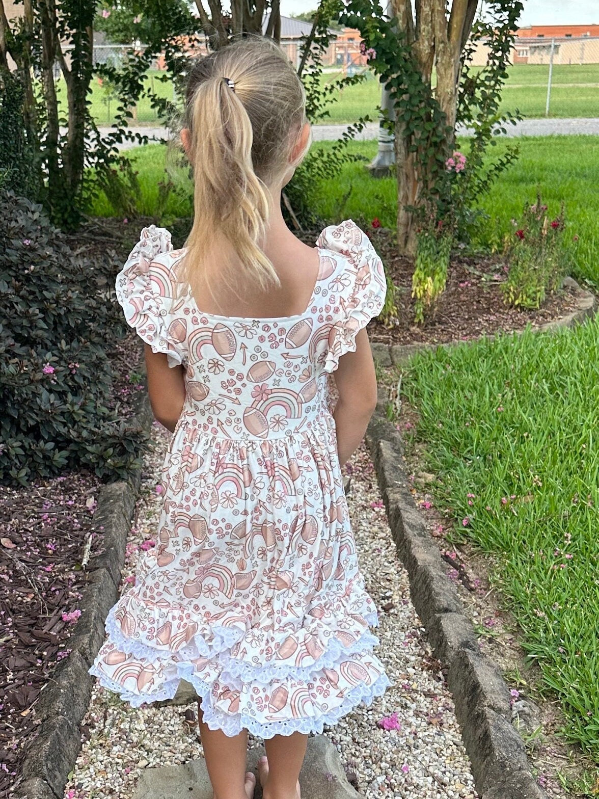 Lace and Ruffle Football Dress
