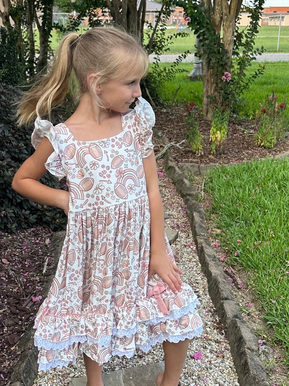 Lace and Ruffle Football Dress