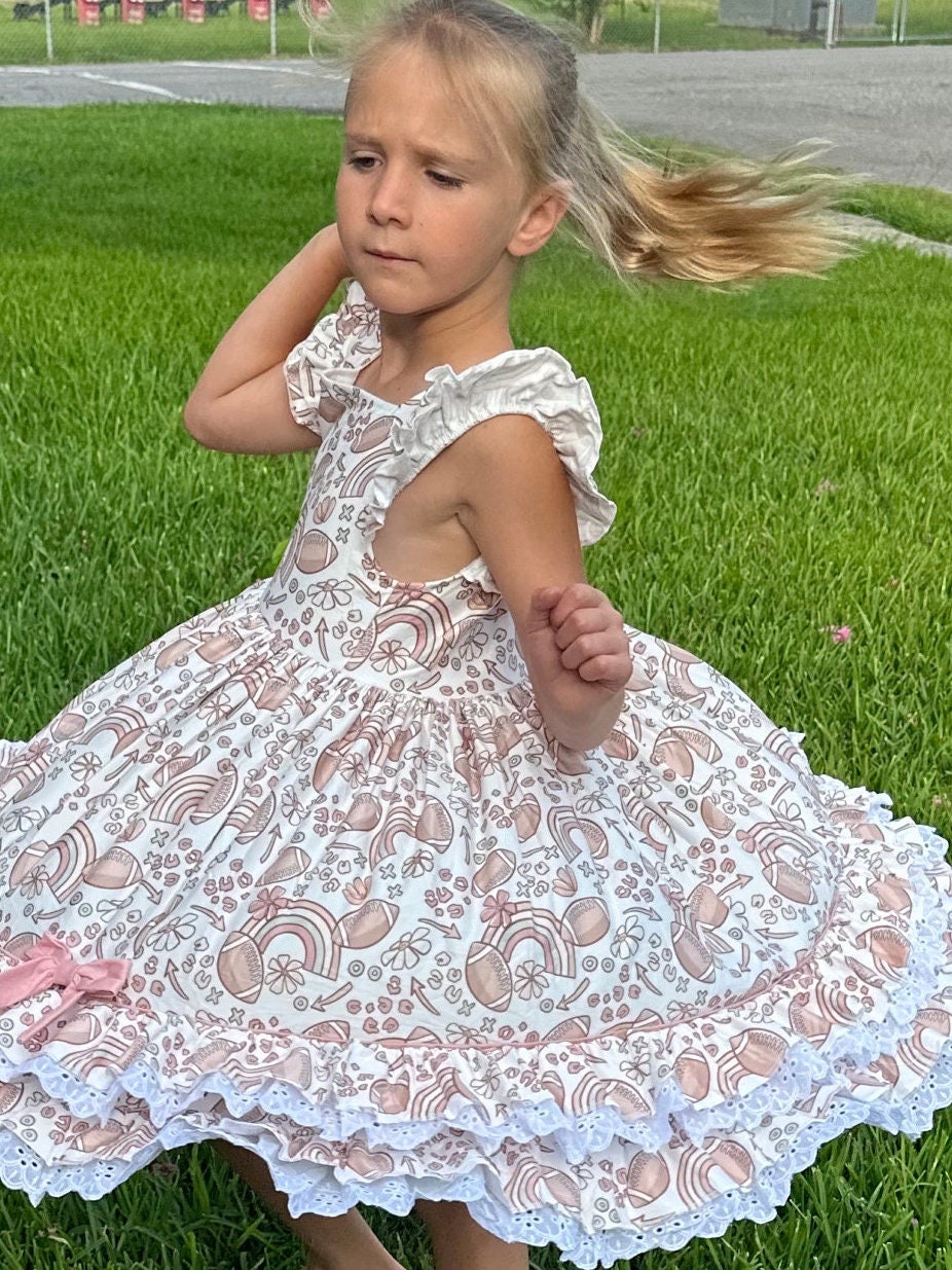 Lace and Ruffle Football Dress