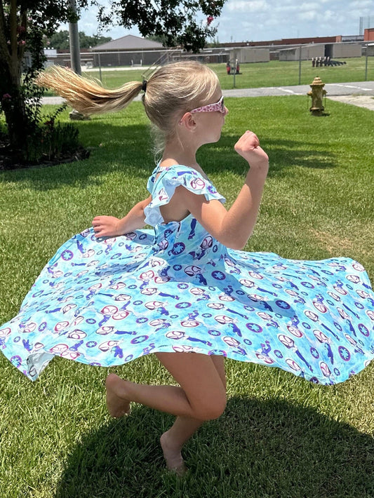 Ghost Super Hero Crossback twirl dress