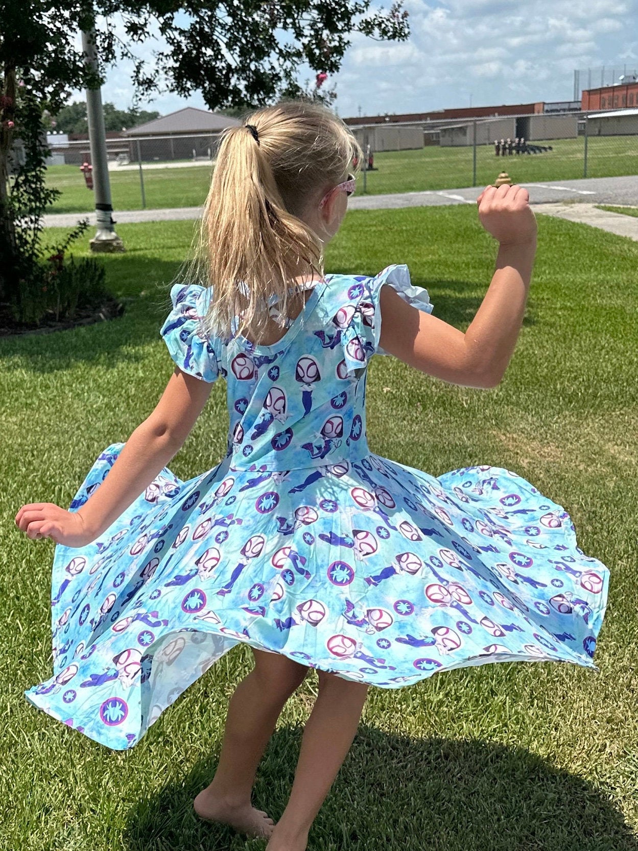 Ghost Super Hero Crossback twirl dress