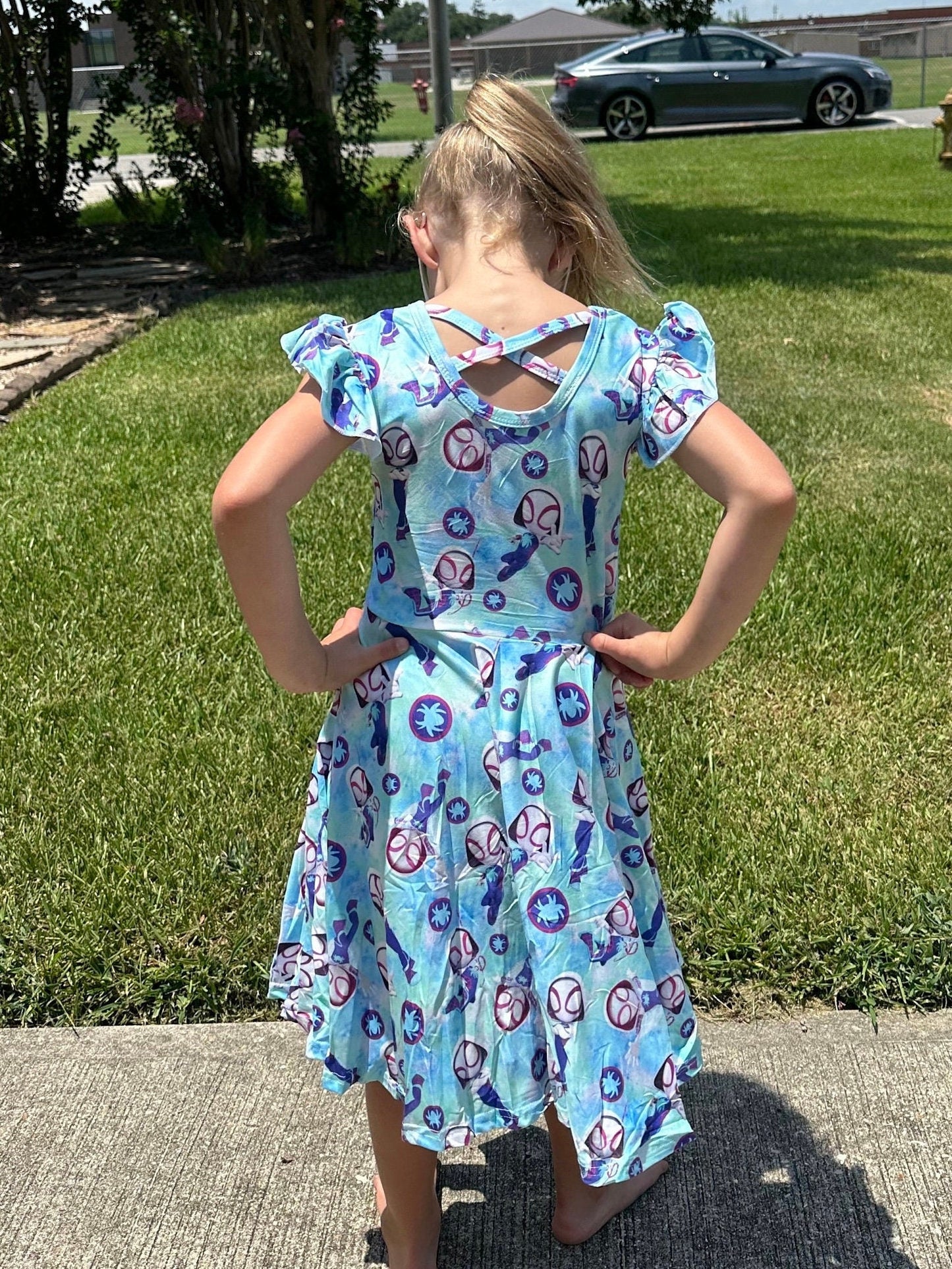 Ghost Super Hero Crossback twirl dress