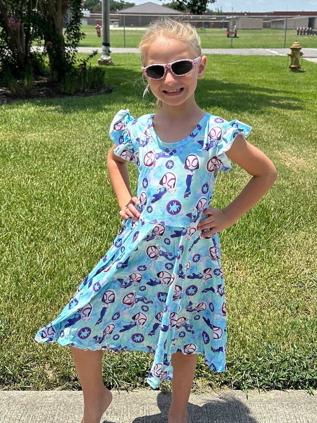 Ghost Super Hero Crossback twirl dress