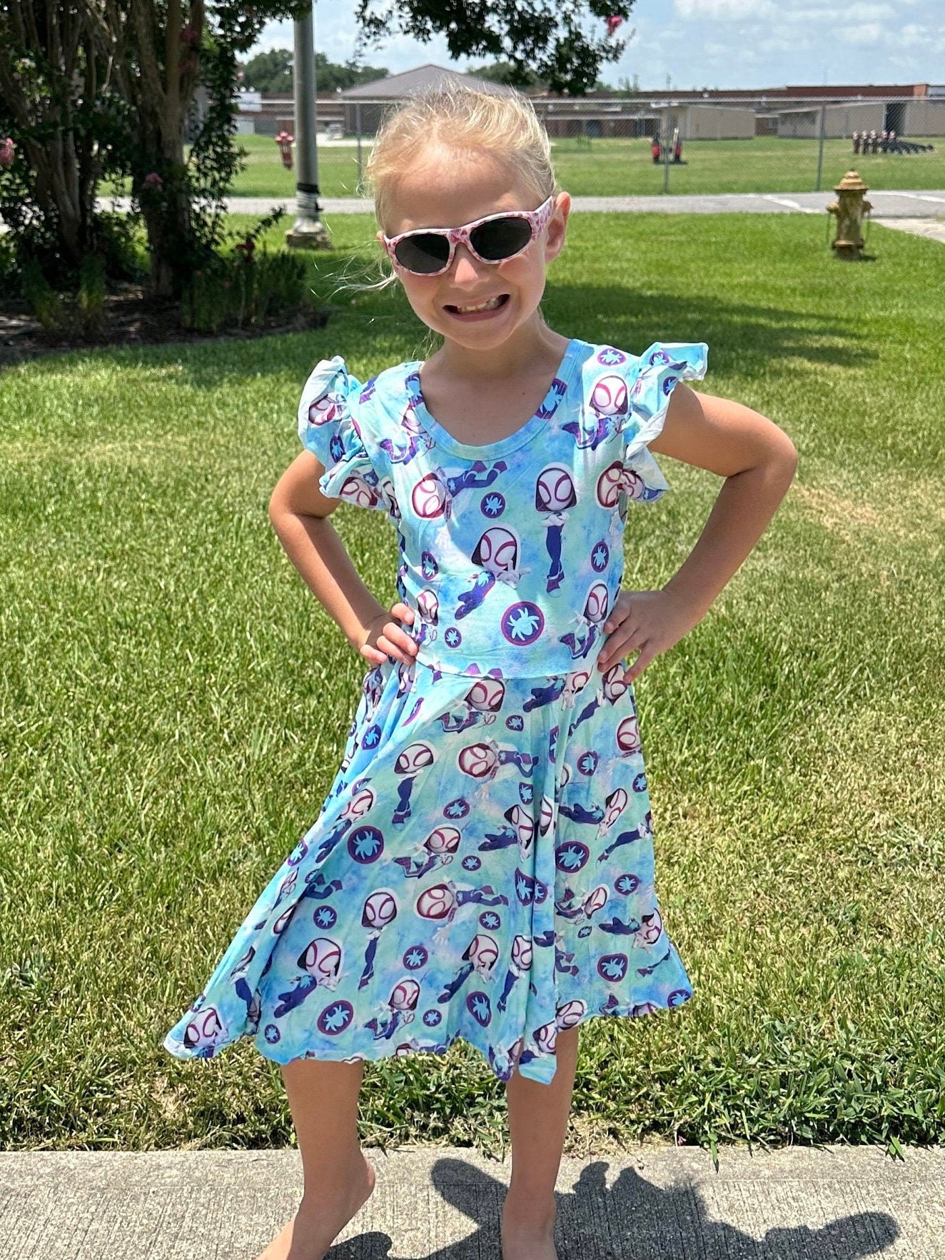 Ghost Super Hero Crossback twirl dress