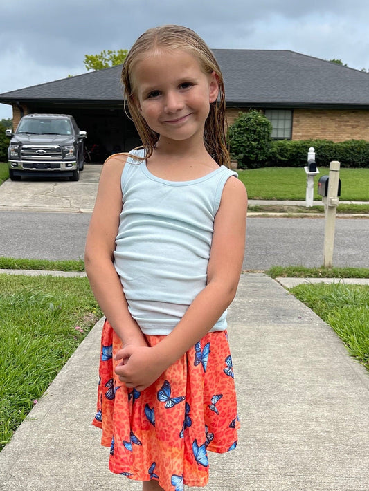 Butterfly Leopard Twirl Skort