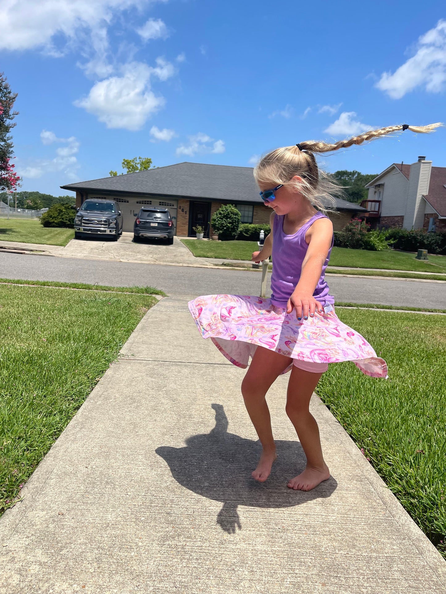 Pink doll mermaid Twirl Skort