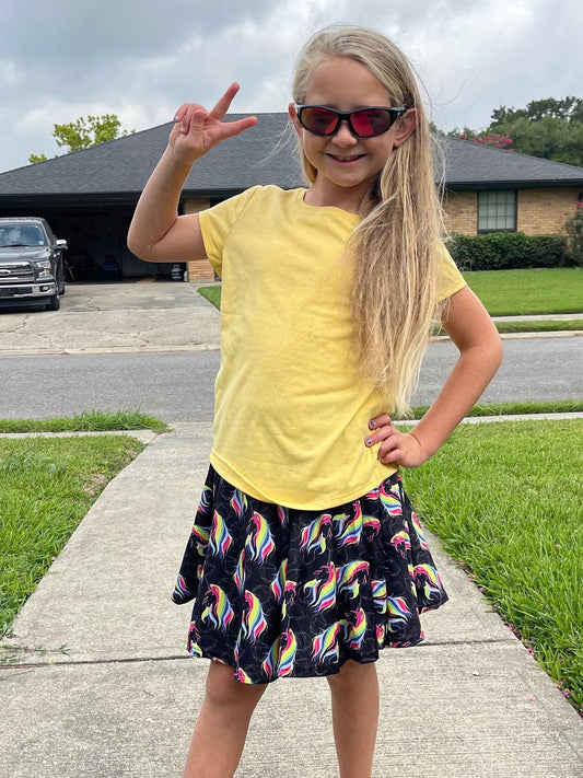 Rainbow Unicorn Twirl Skort