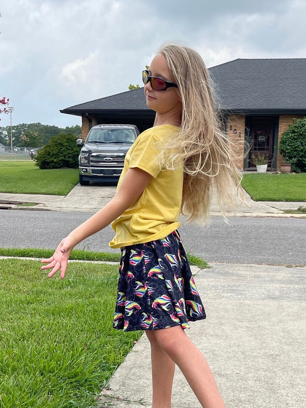 Rainbow Unicorn Twirl Skort