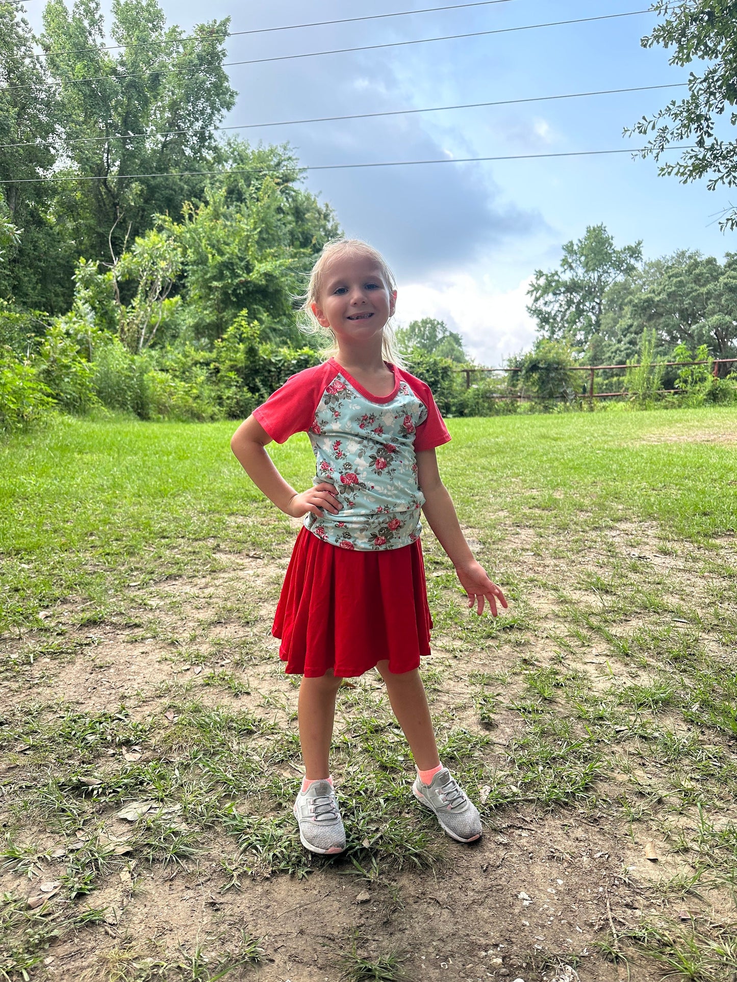 Red Twirl Skort