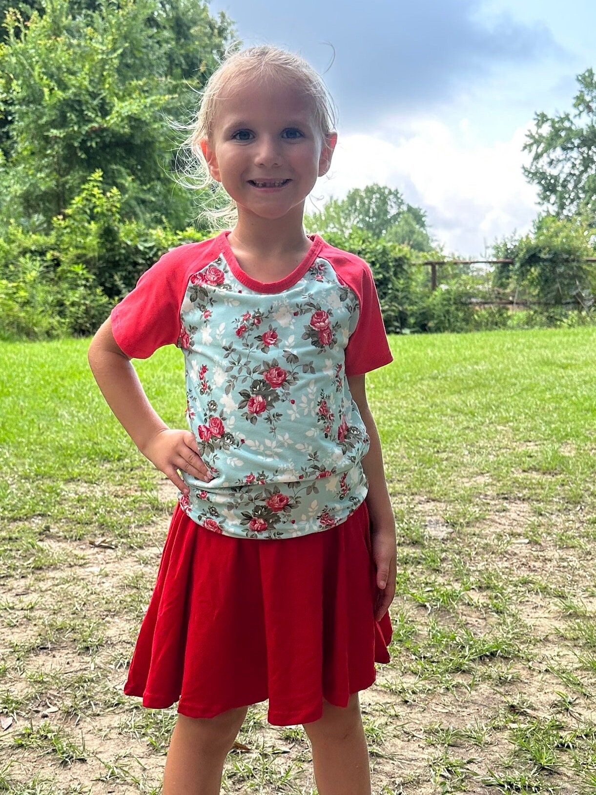Red Twirl Skort