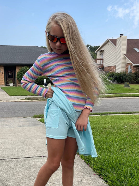 Light Blue Twirl Skort