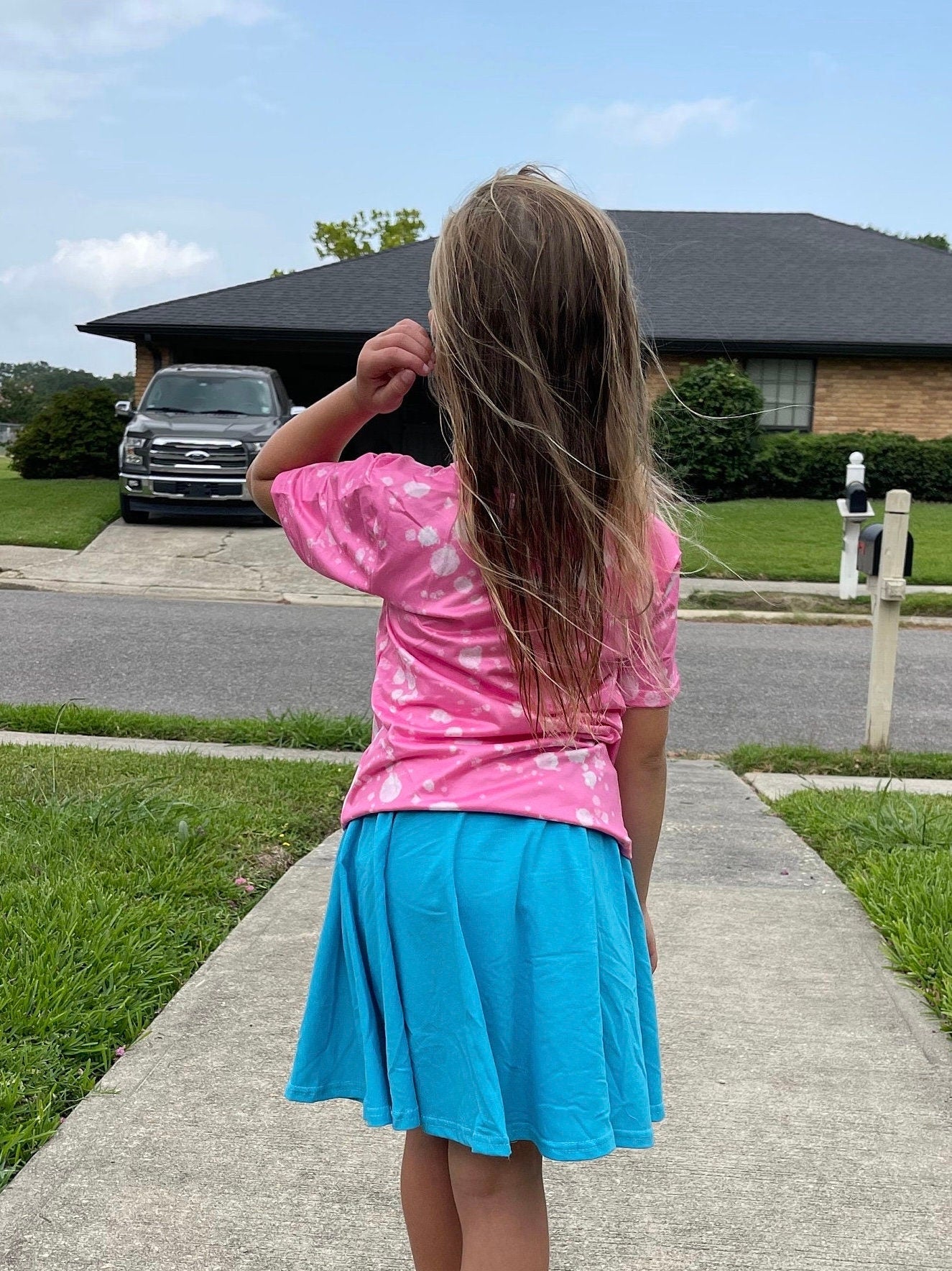 Teal Twirl Skort