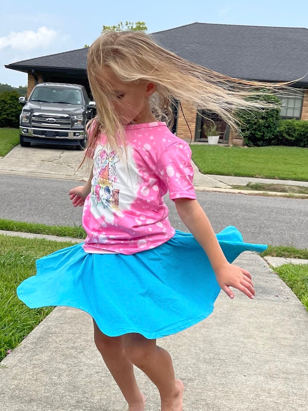 Teal Twirl Skort