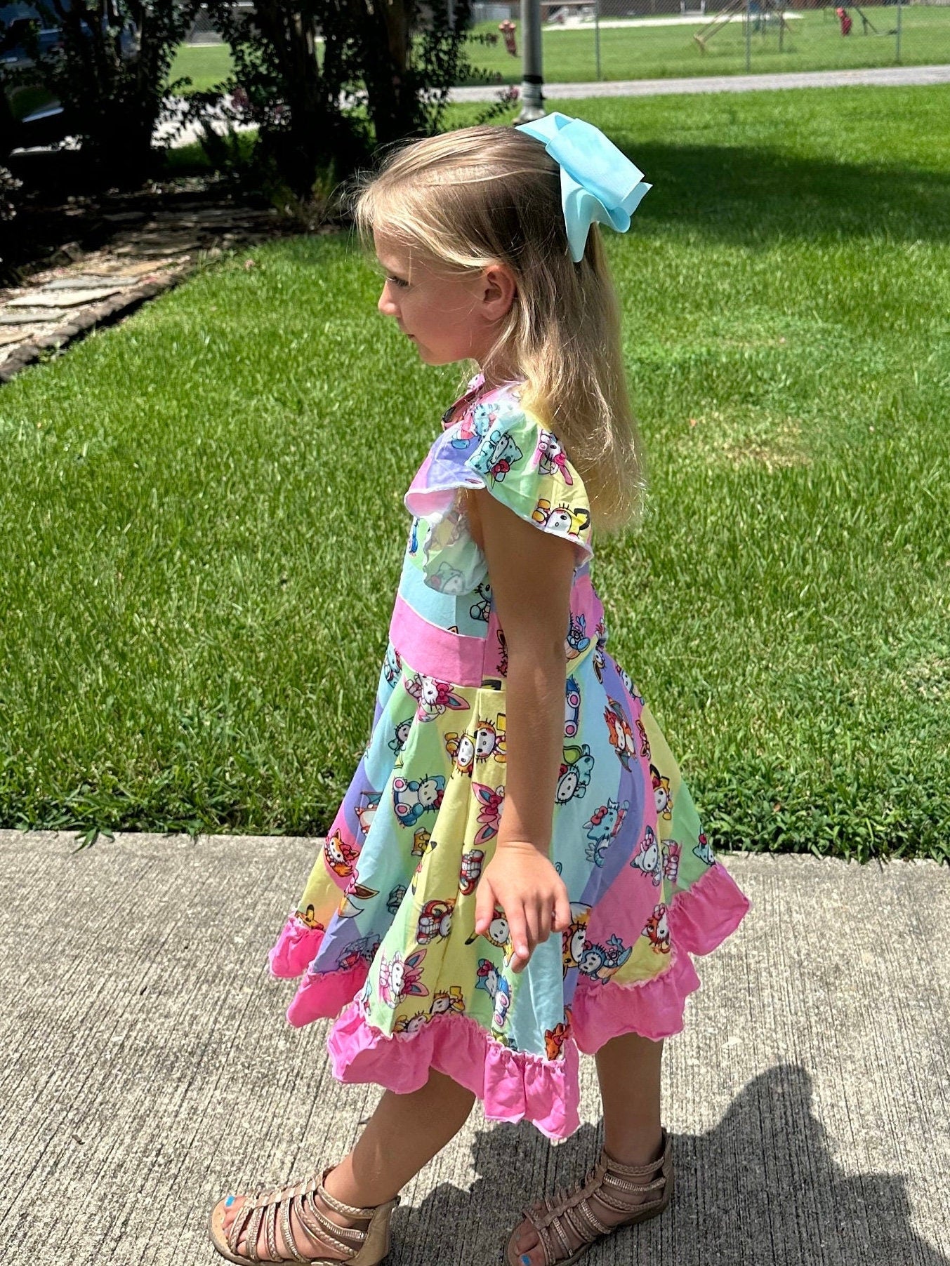 Kawaii Cat Pocket Characters Twirl Dress