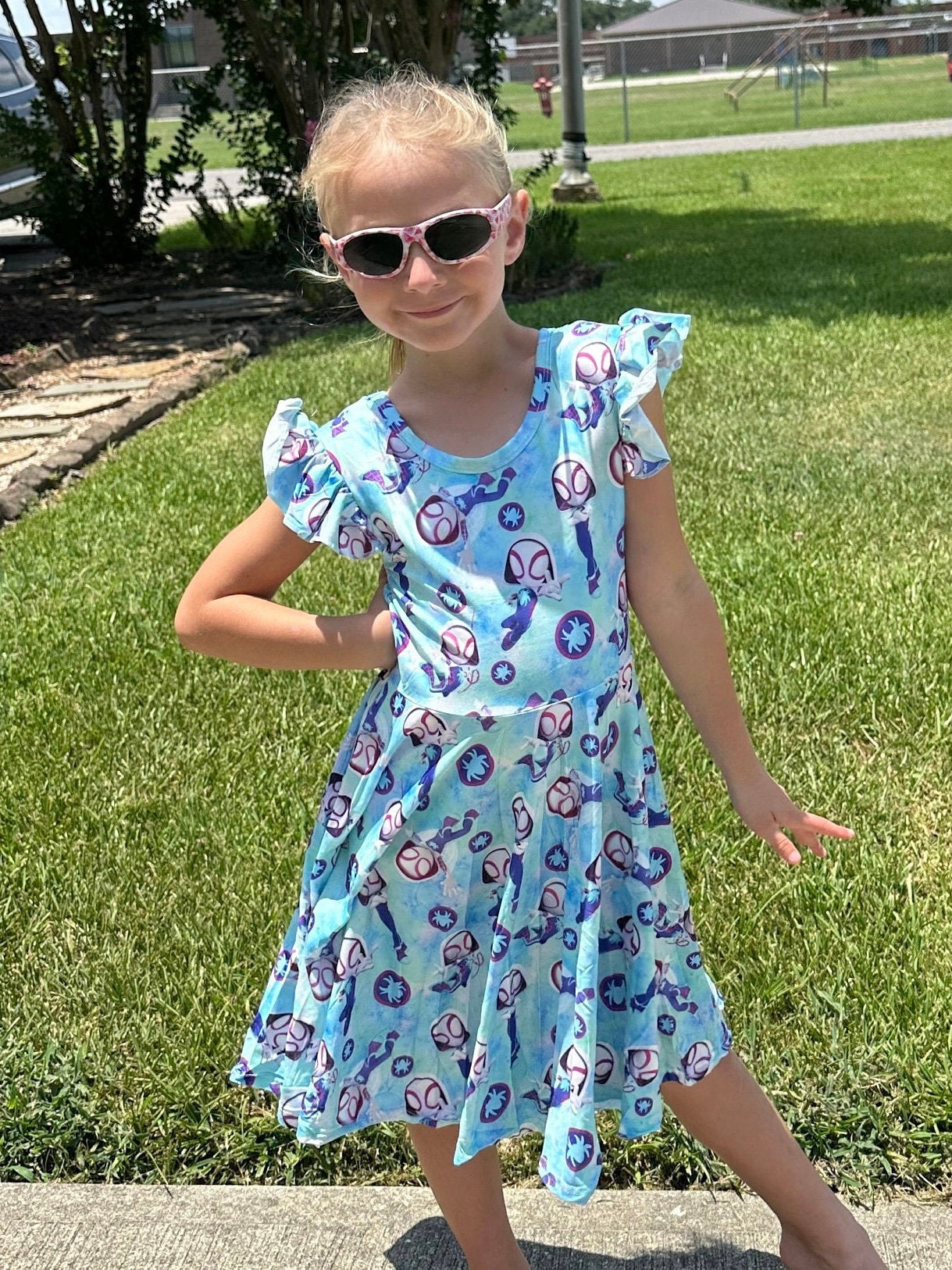 Ghost Super Hero Crossback twirl dress