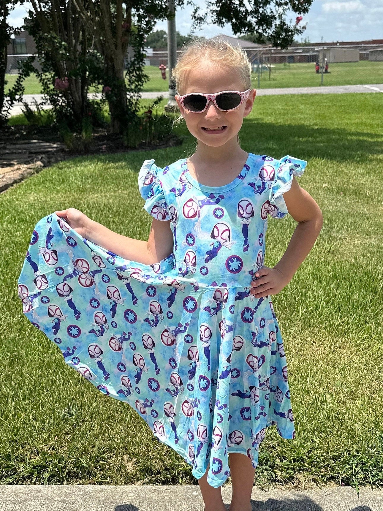 Ghost Super Hero Crossback twirl dress