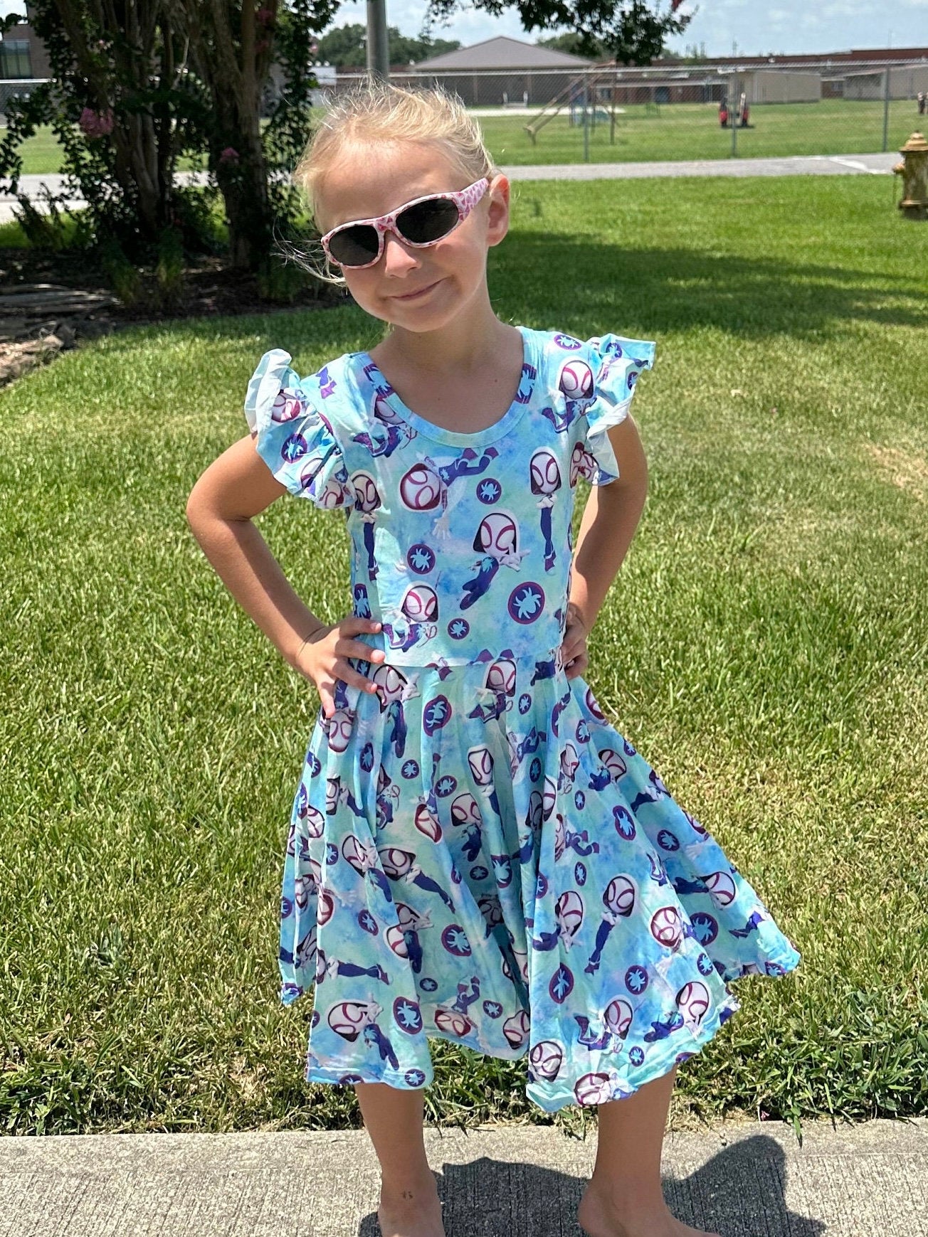 Ghost Super Hero Crossback twirl dress