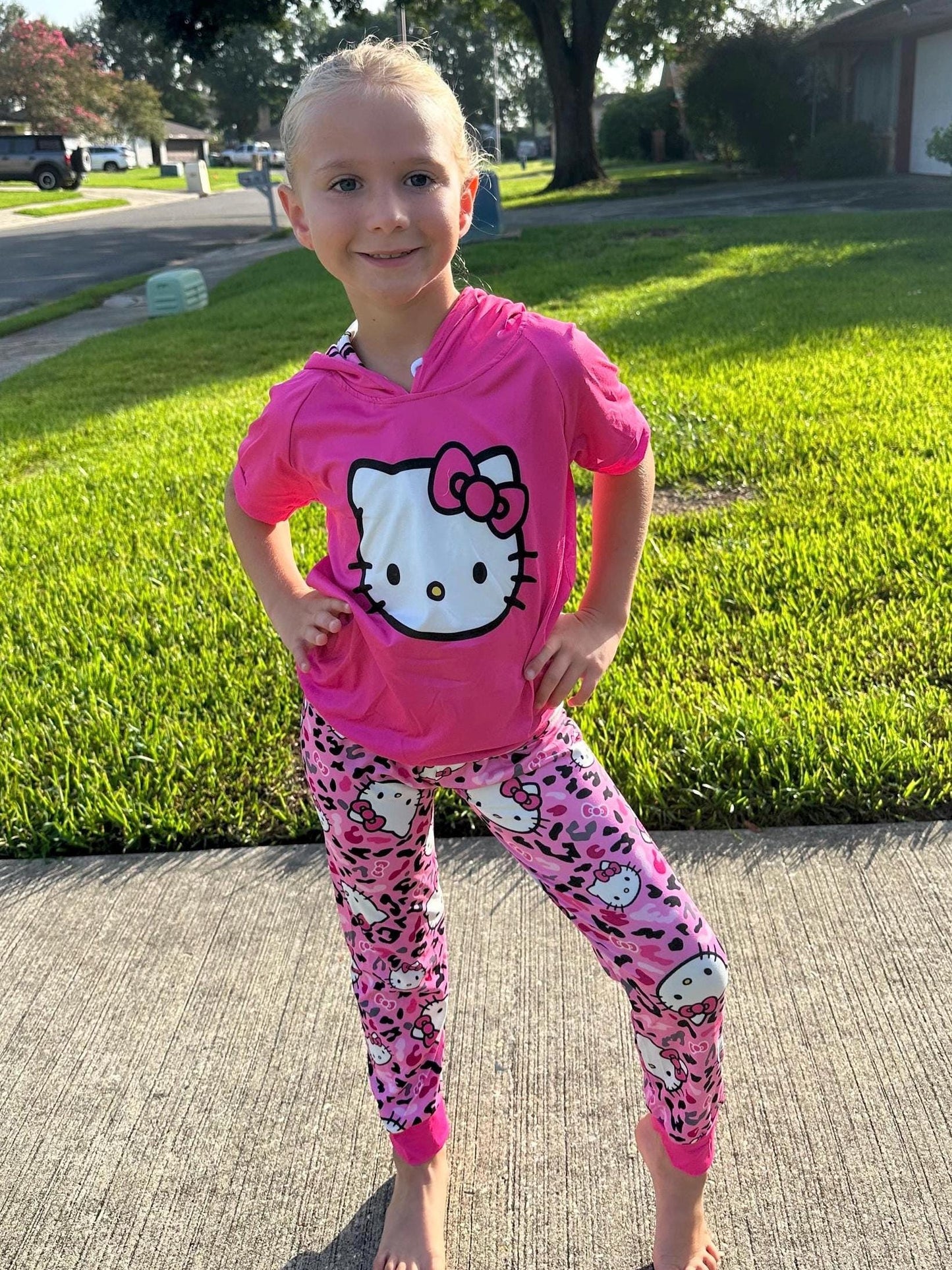 Leopard Kawaii Cat Jogger Set