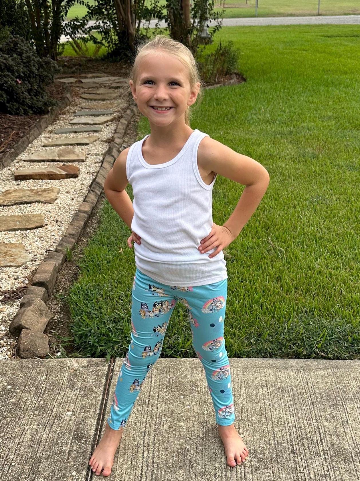 Blue Dog Rainbows Leggings