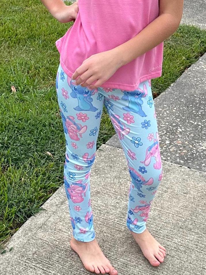 Blue Alien and Friend Leggings